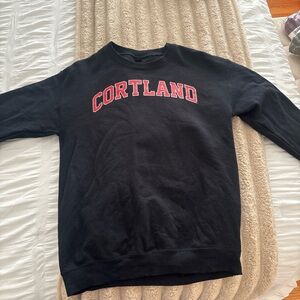 Black Cortland Crewneck